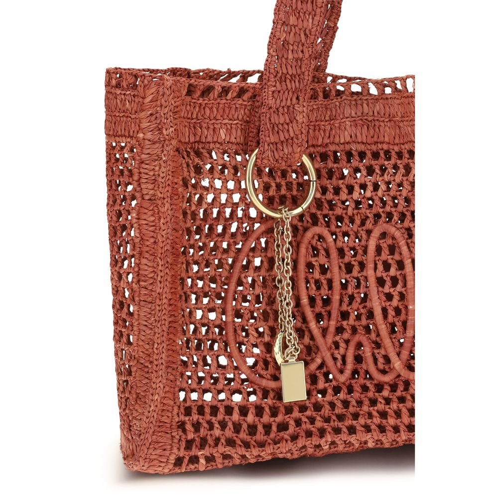 Brown Raffia Shoulder Bag - Image 4
