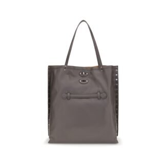 Gray Calf Leather Bos Taurus Shoulder Bag