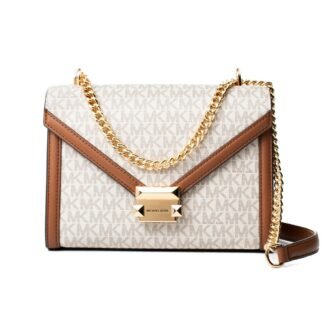 Beige Canvas Shoulder Bag