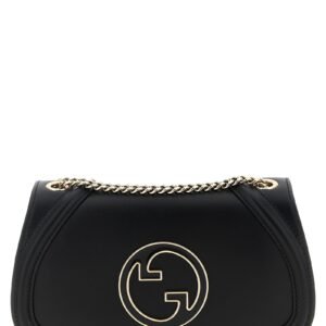 Black Calfskin Shoulder Bag