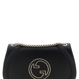 Black Calfskin Shoulder Bag
