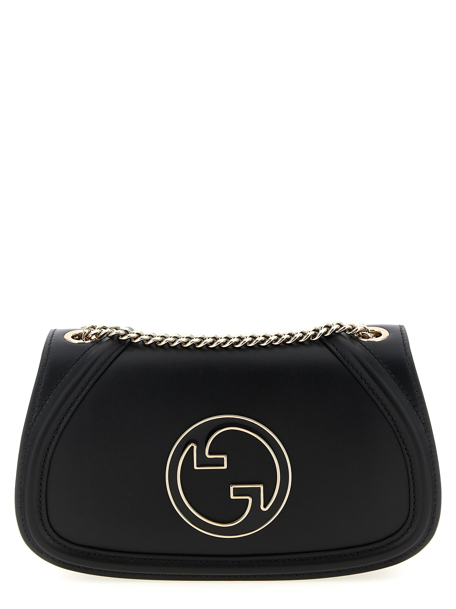 Black Calfskin Shoulder Bag