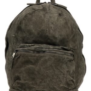 Gray Lamb Leather Backpack
