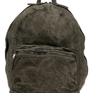 Gray Lamb Leather Backpack