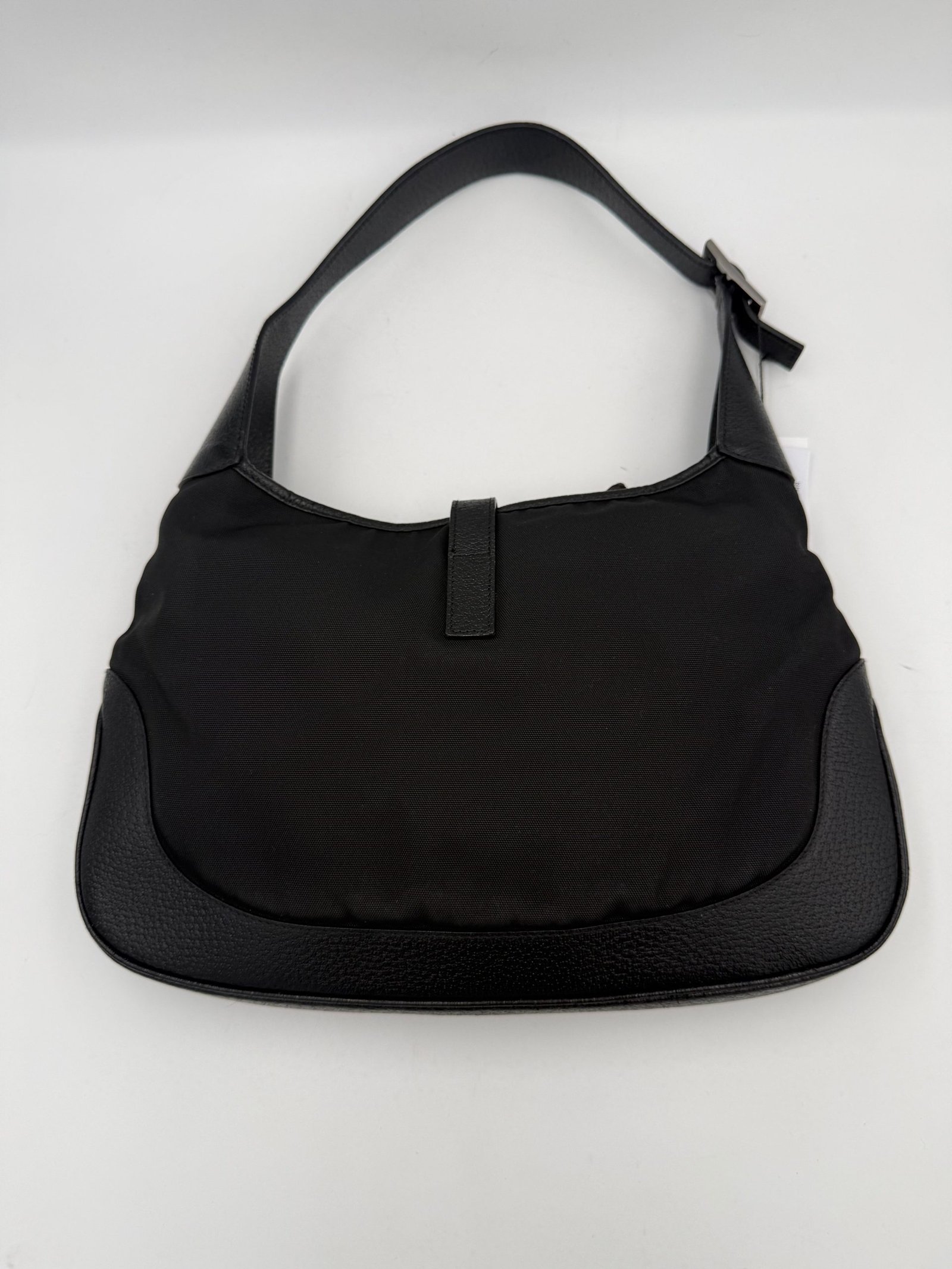 GUCCI JACKIE Leather and Canvas Handbag - Image 3