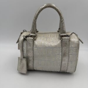 FENDI Mini Bauletto FF Zucchino Laminated Handbag