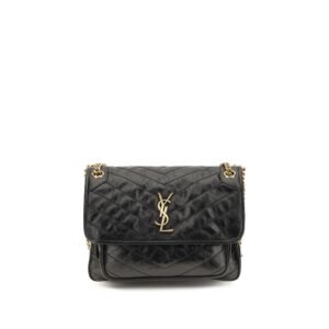 Black Calf Leather Bos Taurus Shoulder Bag