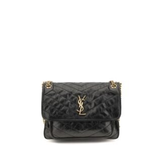 Black Calf Leather Bos Taurus Shoulder Bag