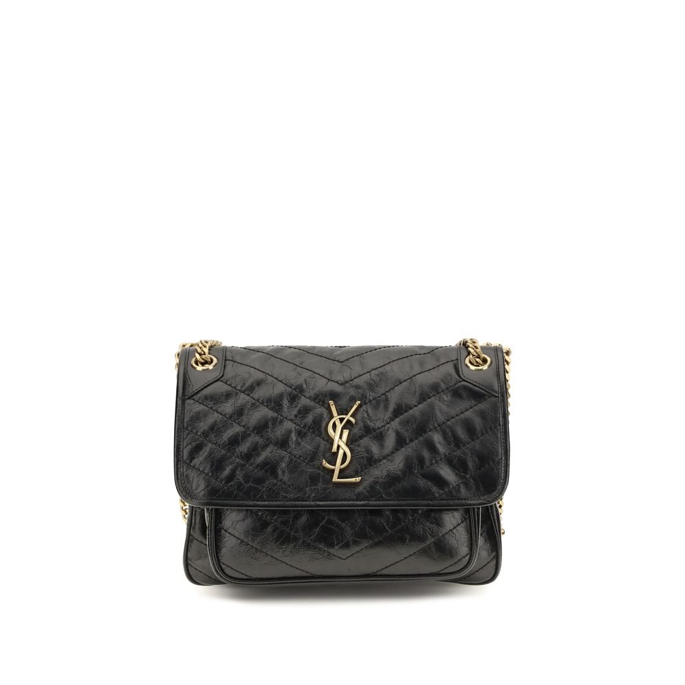 Black Calf Leather Bos Taurus Shoulder Bag
