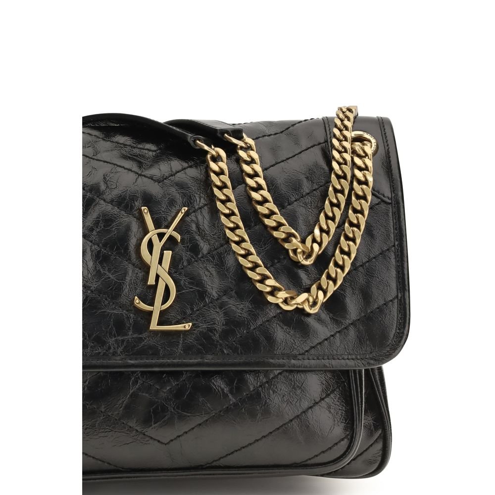 Black Calf Leather Bos Taurus Shoulder Bag - Image 4