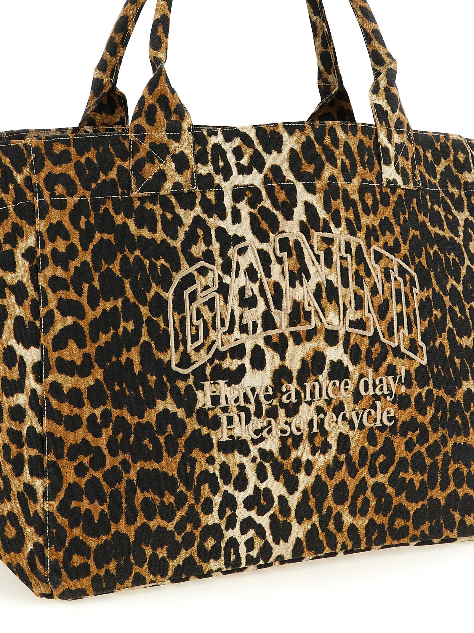 Brown Recycled Cotton Tote Bag - Image 3