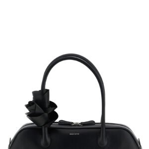 Black Calfskin Shoulder Bag