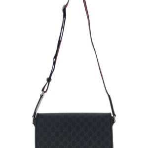 Black Polyethylene Crossbody Bag