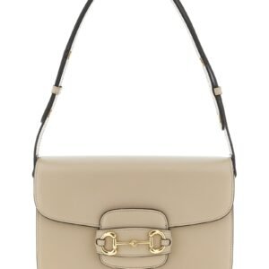 Beige Calfskin Shoulder Bag