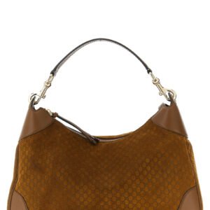 Brown Calfskin Shoulder Bag