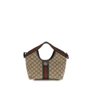 Beige Fabric Shoulder Bag