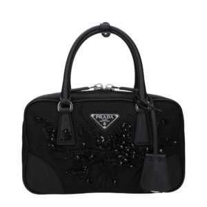 Black Fabric Handbag