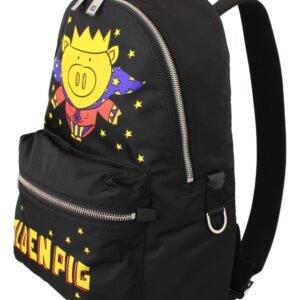 Black Golden Pig of the Year School Backpack