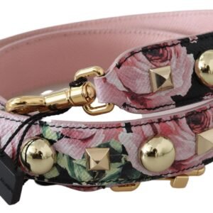 Pink Floral Gold Studs Bag Accessory Shoulder Strap