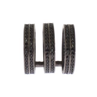 Black CZ Rhodium 925 Silver Ring