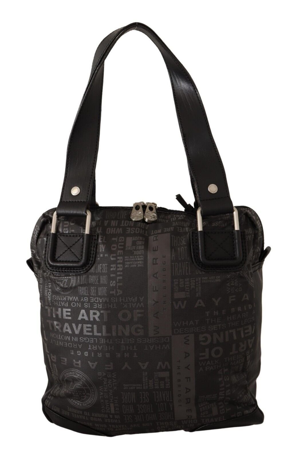 Black Printed Logo Shoulder Handbag Purse Bag - Image 2