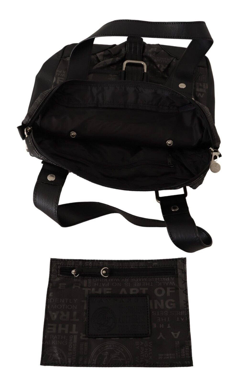 Black Printed Logo Shoulder Handbag Purse Bag - Image 3
