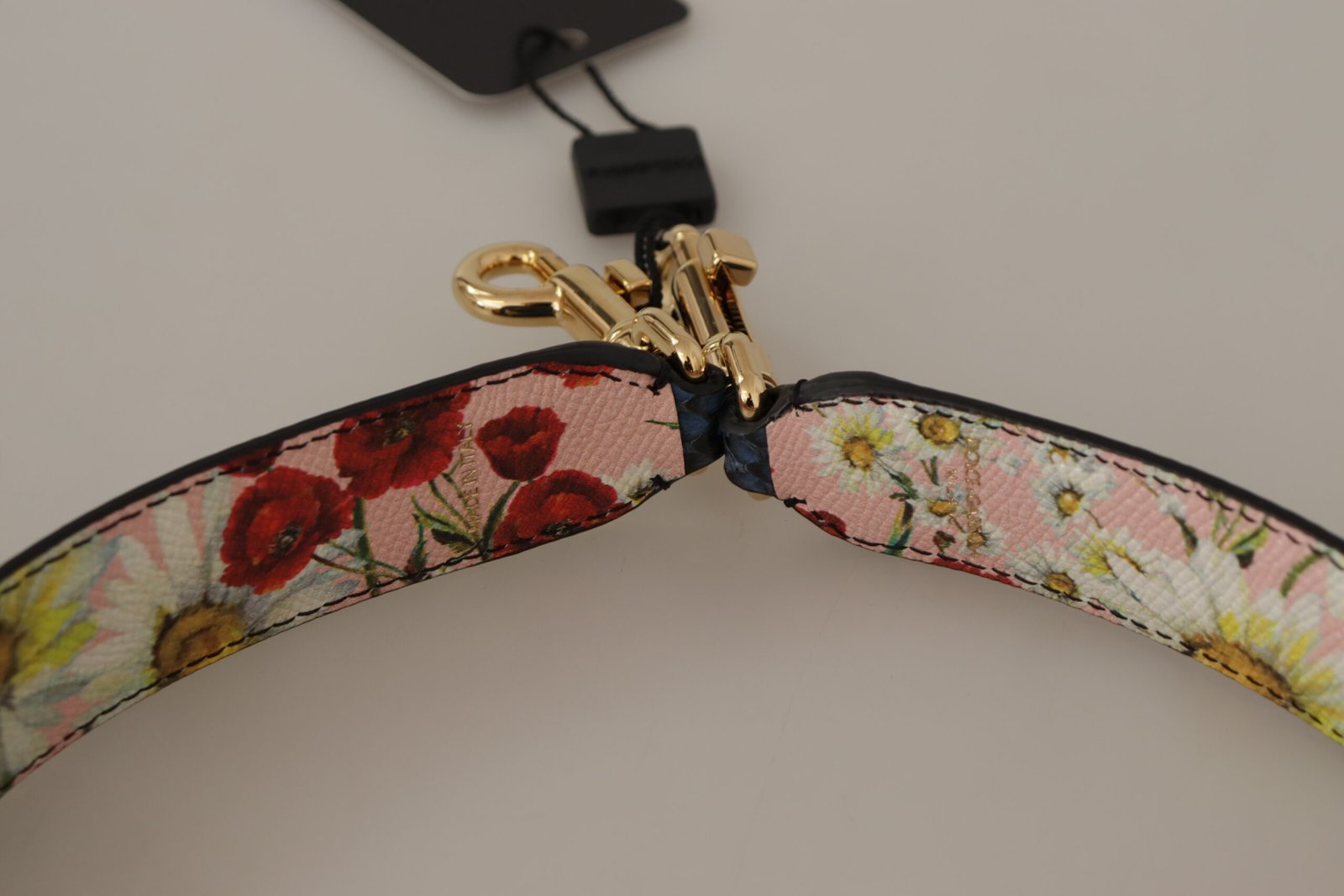 Blue Exotic Leather Crystals Reversible Shoulder Strap - Image 4