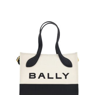 White and Black Leather Mini Handbag