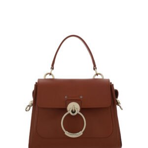 Brown Calf Leather Tess Handbag