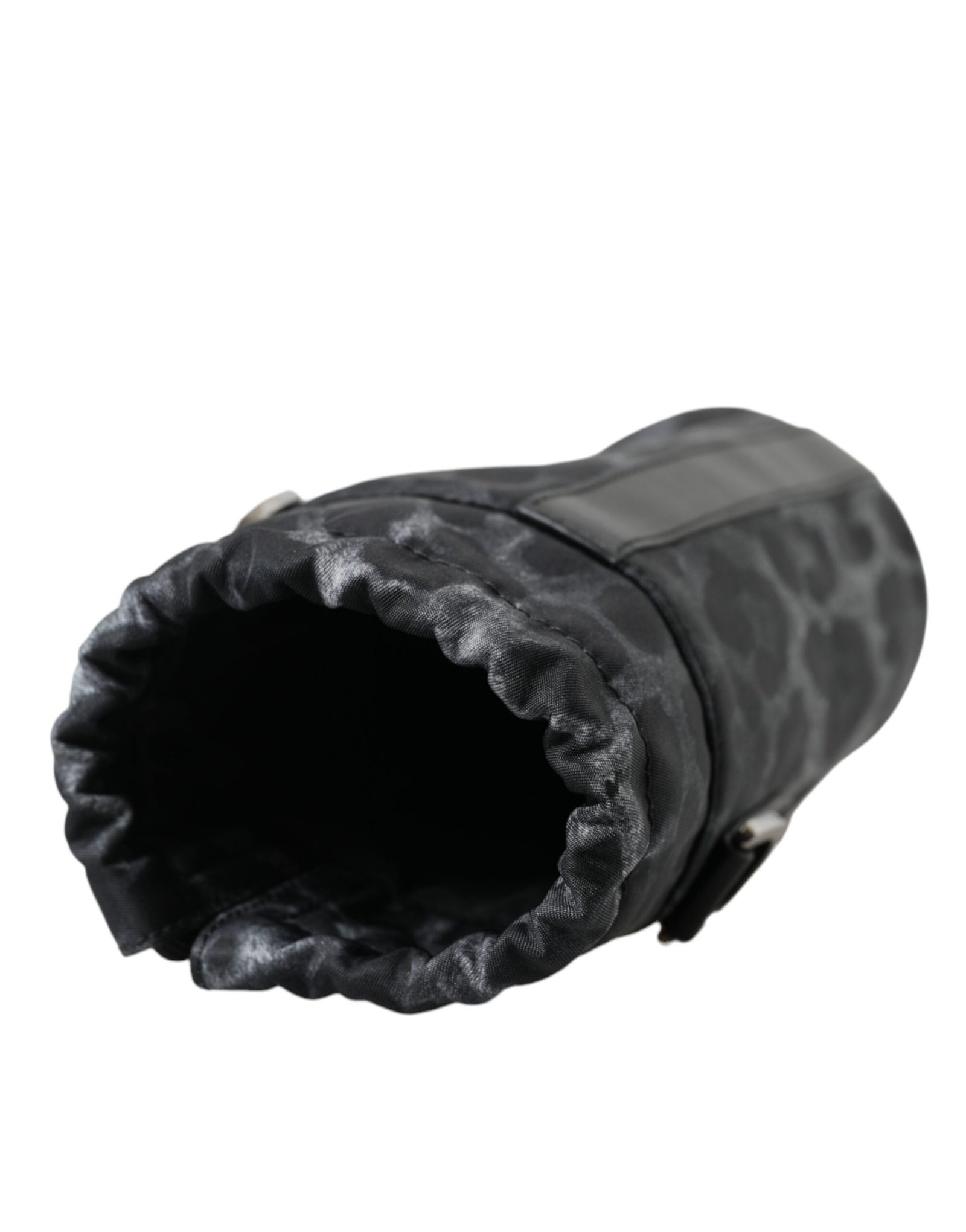 Black Leopard Round Slim Tote Bottle Cage Bag - Image 6