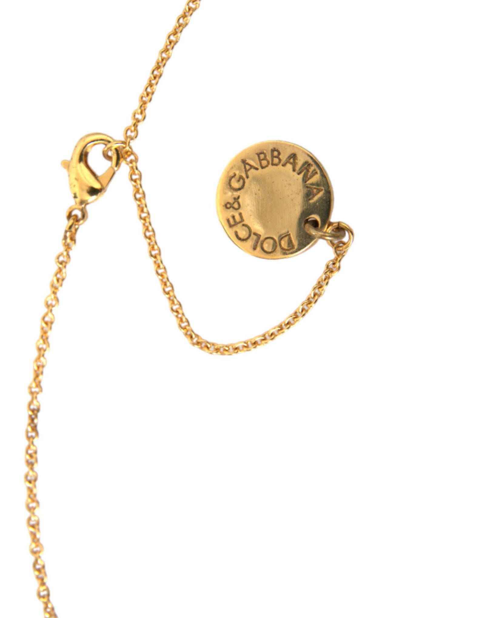 Gold Brass Chain Dog Heart Pendant Charm Necklace - Image 3