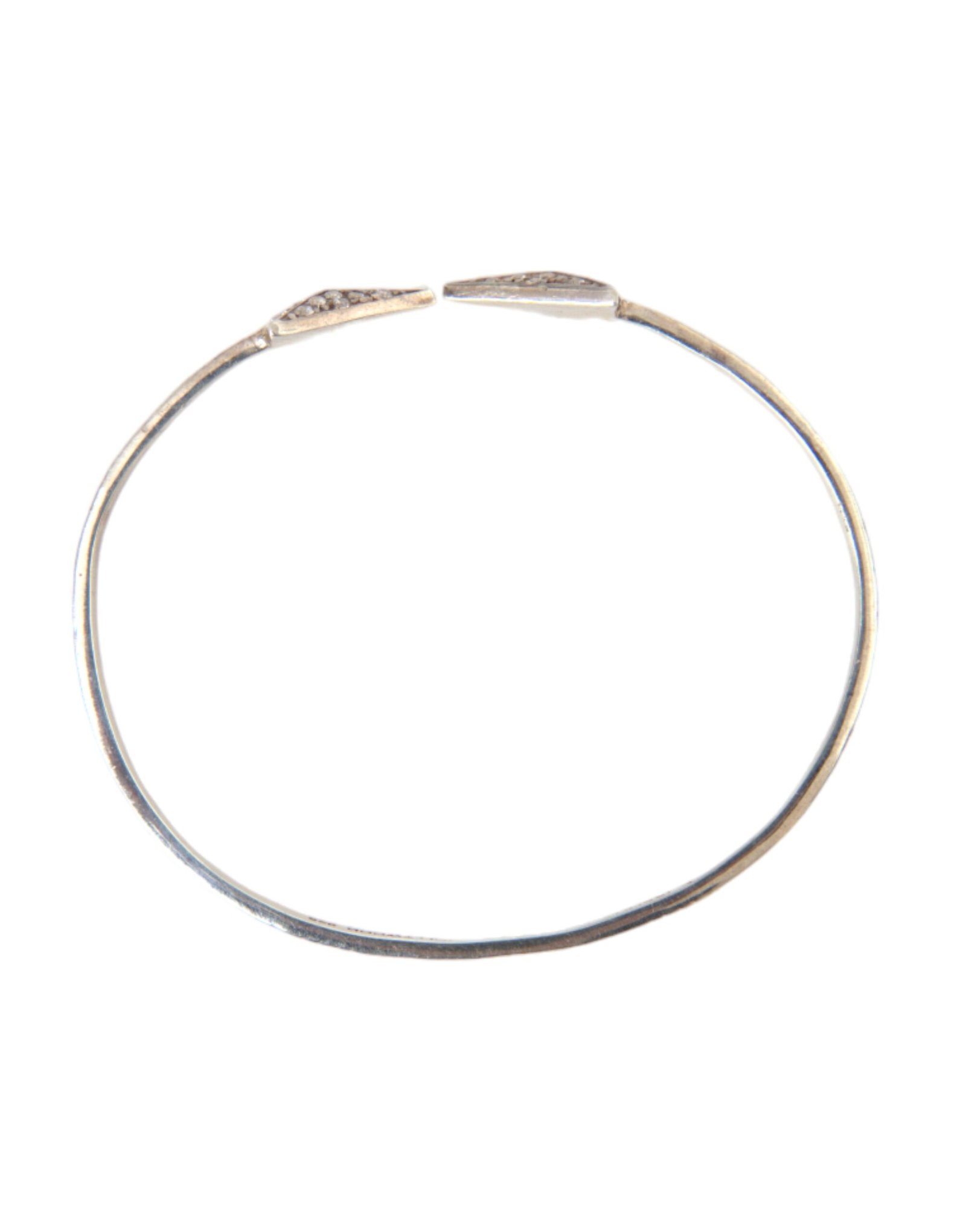 Arrow Crystal 925 Silver Bangle Bracelet Women - Image 4
