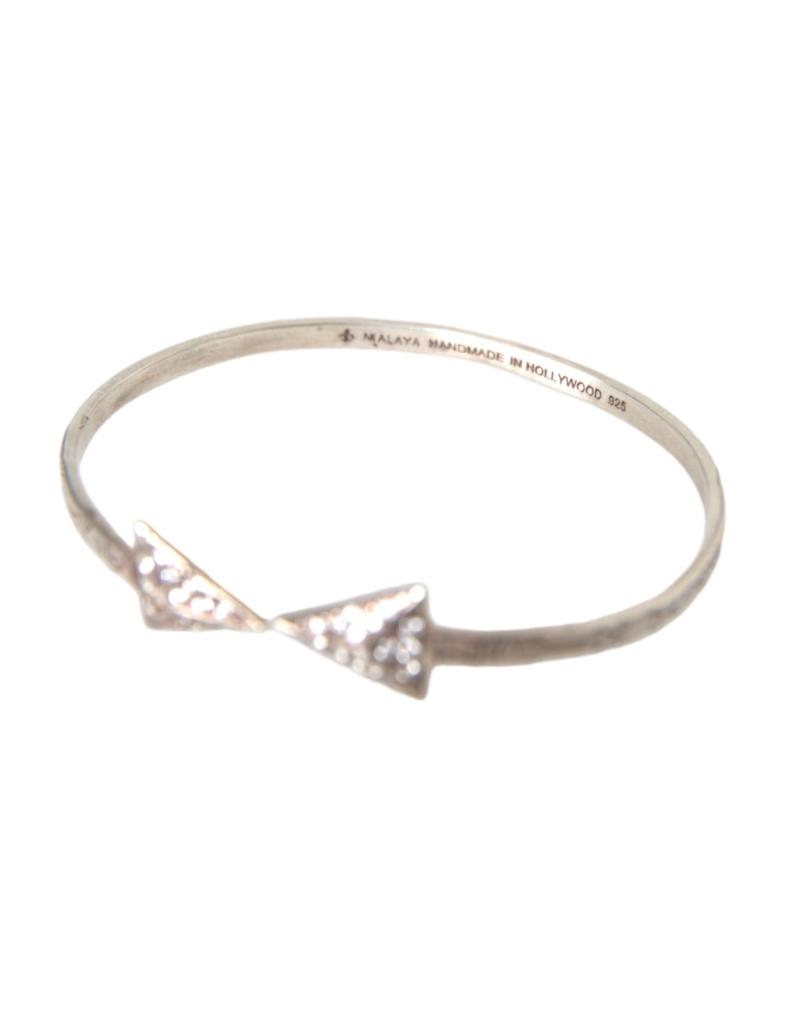 Arrow Crystal 925 Silver Bangle Bracelet Women - Image 5
