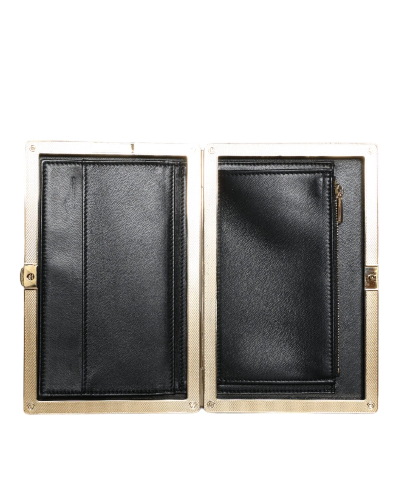 Black Velvet Gold Frame Clutch Evening Party Purse Bag - Image 8