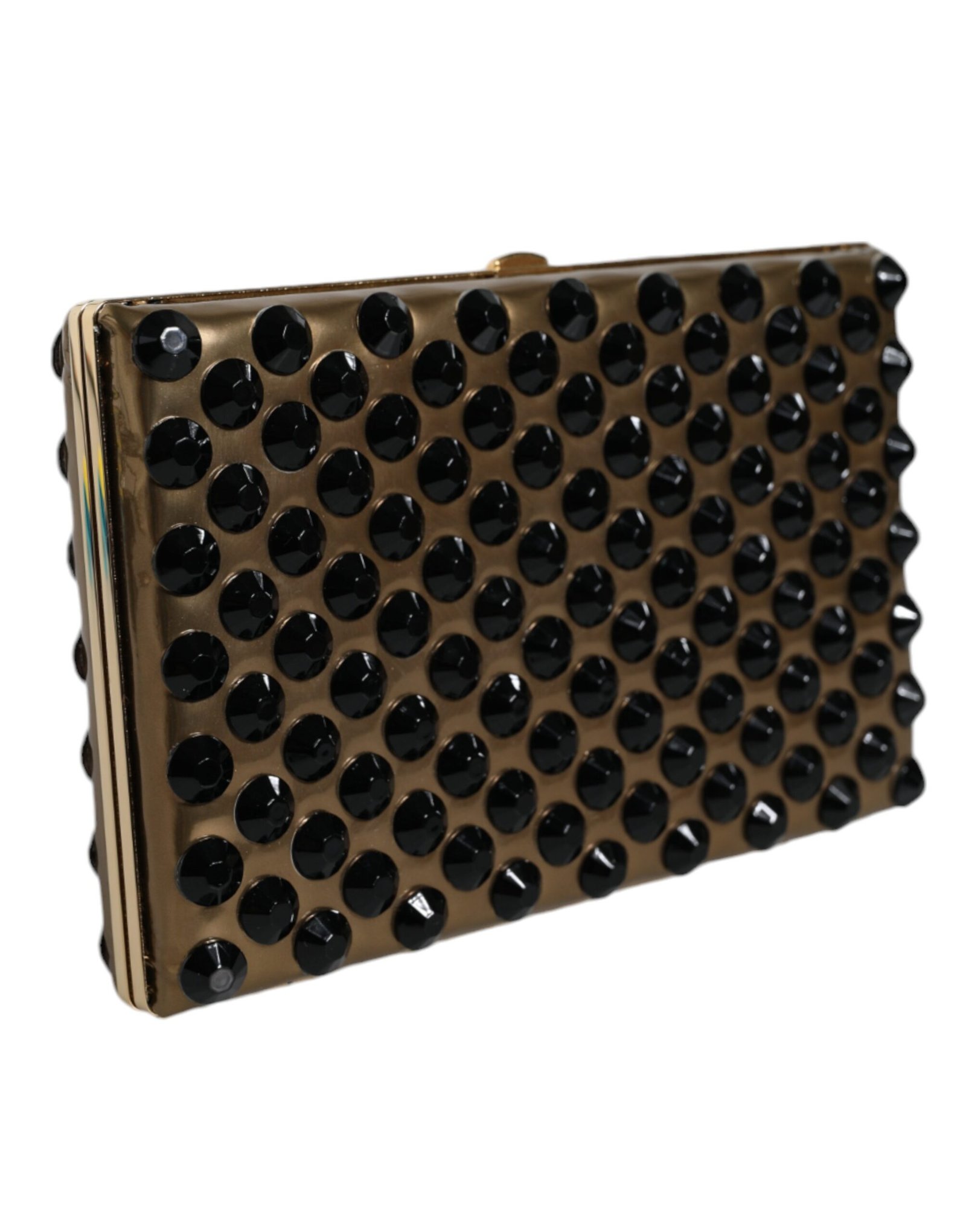 Gold Crystal Bifold Clutch Evening Party Women Purse Bag - Image 3