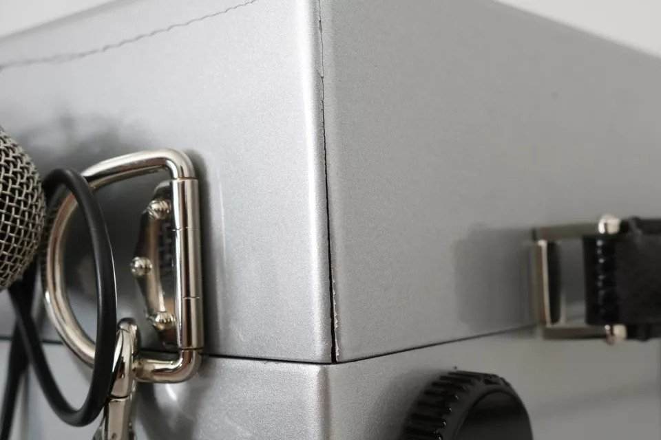 Silver Retro Radio Boombox Limited Edition Handmade Wood Bag - Image 7