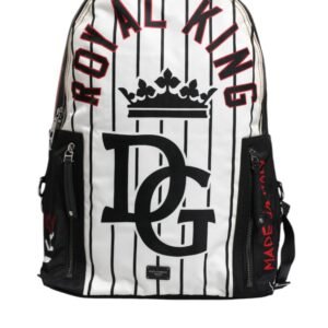 Black White Vulcano Royal King Print Men Backpack Bag
