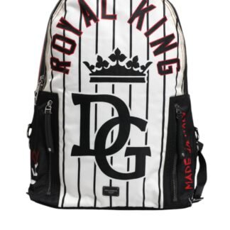 Black White Vulcano Royal King Print Men Backpack Bag