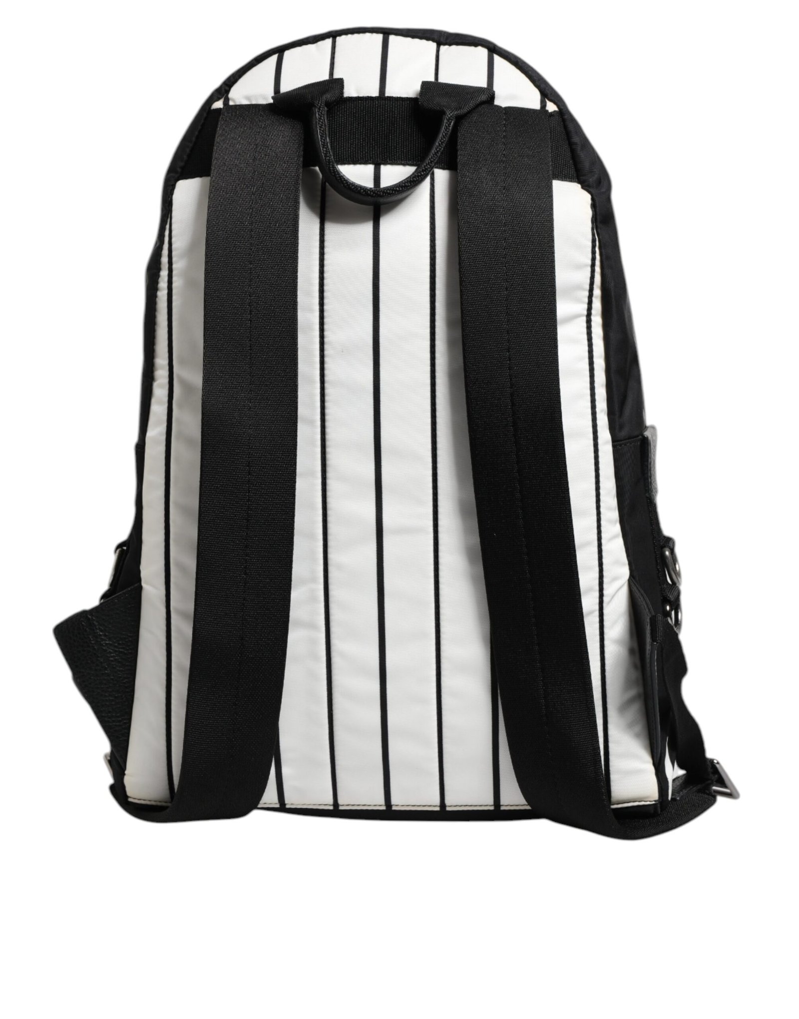 Black White Vulcano Royal King Print Men Backpack Bag - Image 5