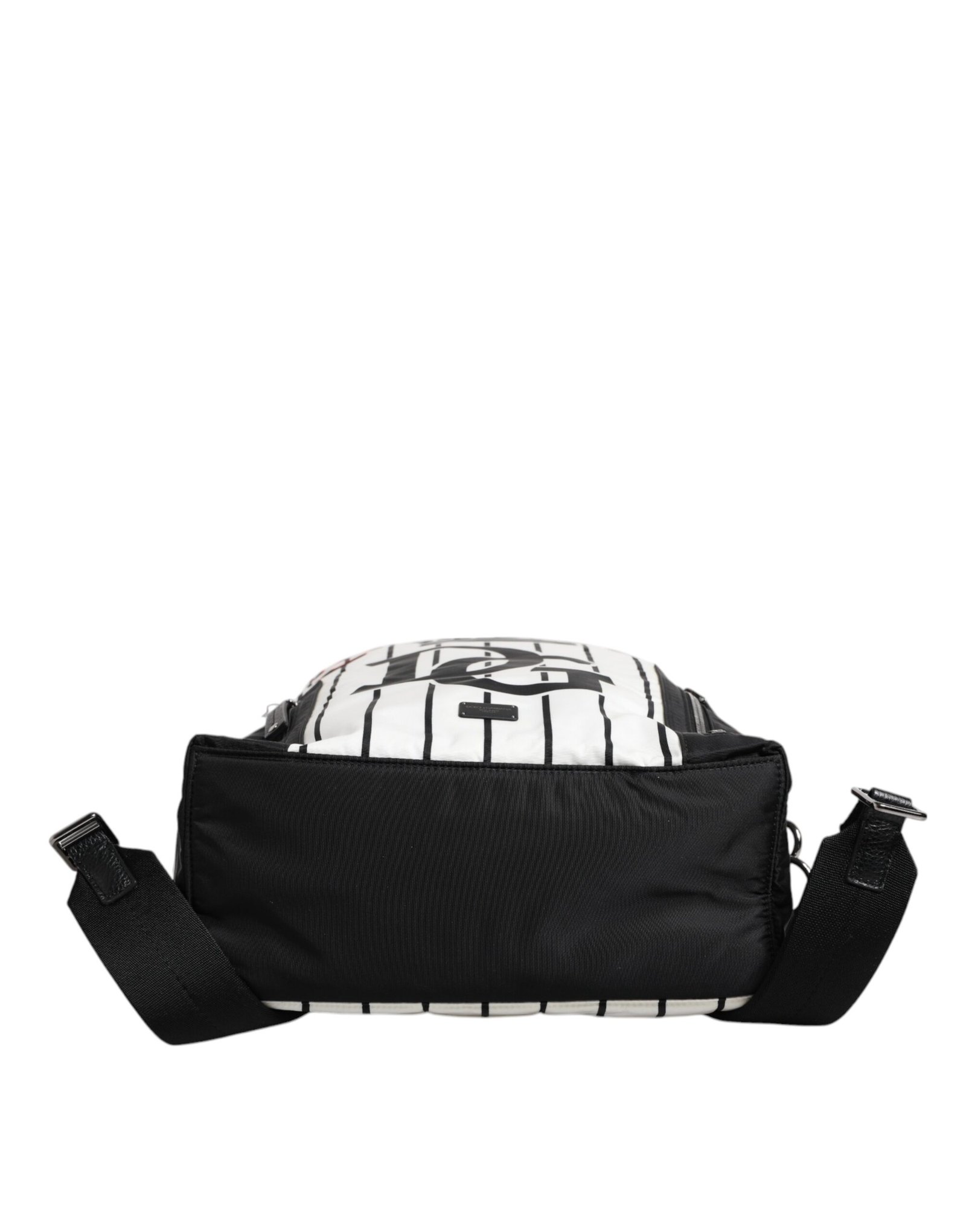 Black White Vulcano Royal King Print Men Backpack Bag - Image 6