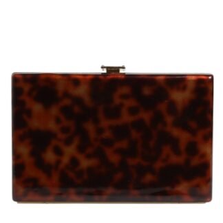 Brown Leather Clutch Evening Crossbody Bag
