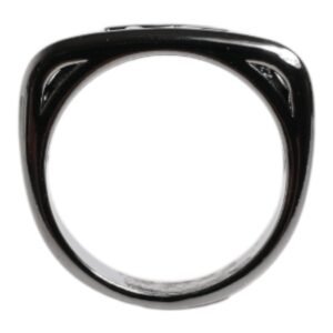 Silver Tone Brass Anello DG Logo Ring