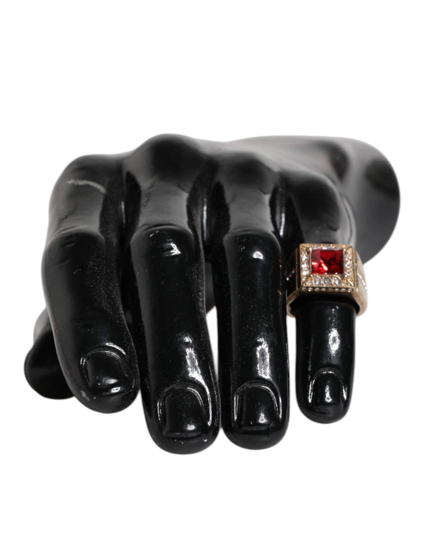 Gold Tone Sterling Silver 925 Crystals Ring - Image 8