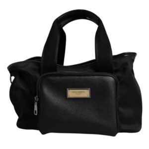 Black Shoulder Strap Pet Carry Logo Plaque Bag