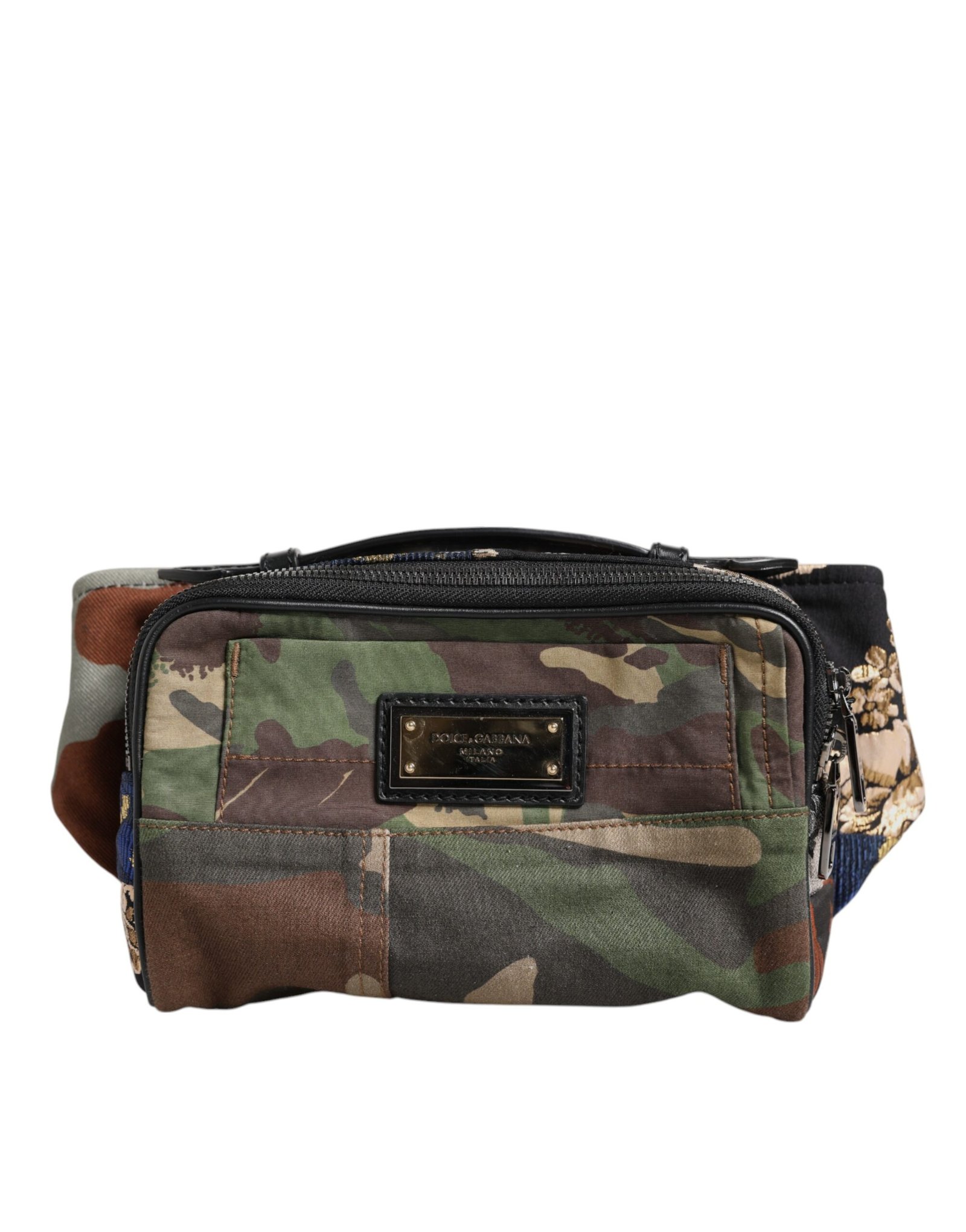Multicolor Camouflage Patchwork Logo Waist Fanny Pack Bag - Image 2