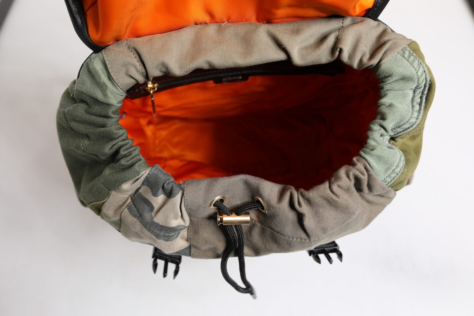Military Green Patchwork Travel Backpack Bag - Image 4