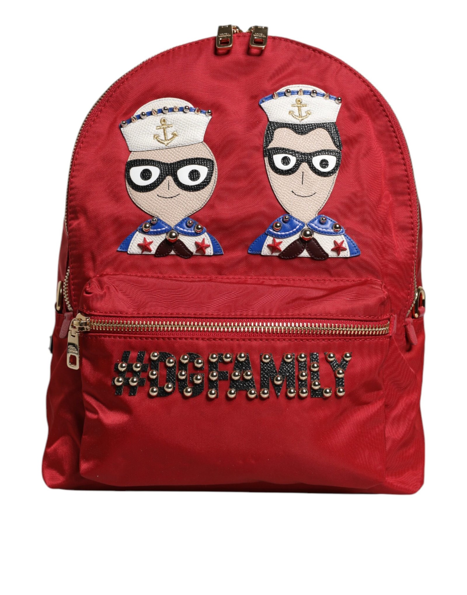 Red #DGFAMILY VULCANO Embellishment Backpack Bag - Image 2