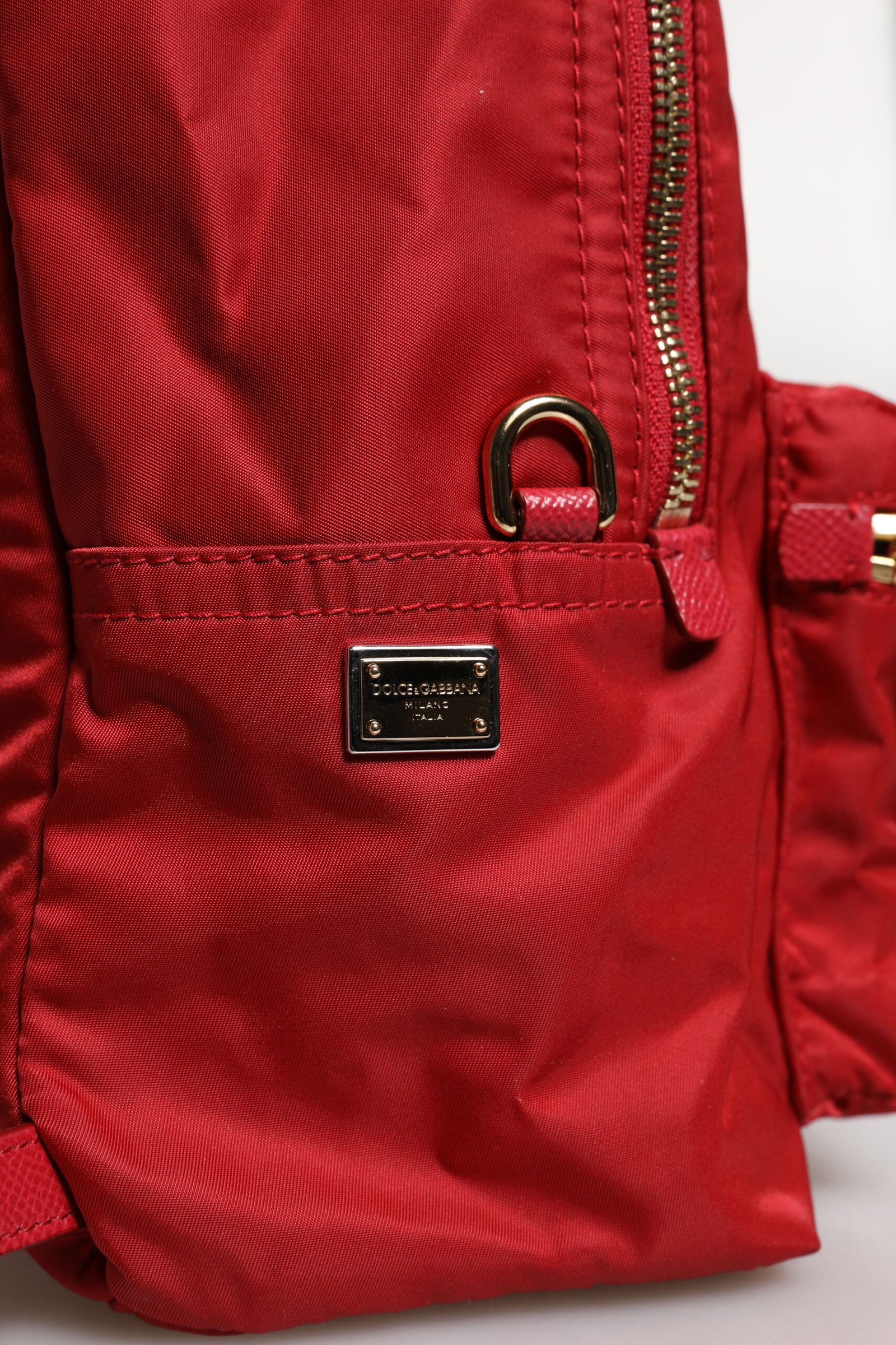 Red #DGFAMILY VULCANO Embellishment Backpack Bag - Image 7