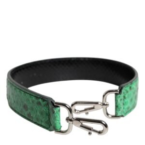 Black Green Exotic Leather Bag Shoulder Strap