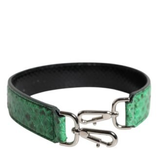 Black Green Exotic Leather Bag Shoulder Strap